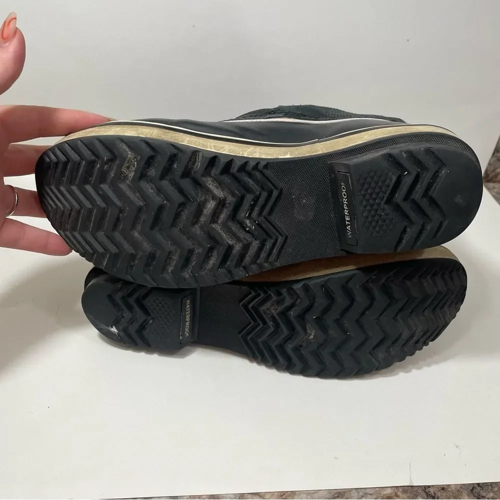 Sorel Black Fur Lined Ankle Winter Boots